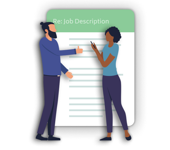 Image shows a new employee completing their onboarding paperwork